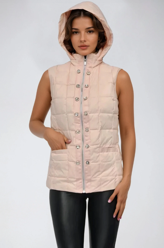 Ciao Milano Celia Puffer Vest with Hood
