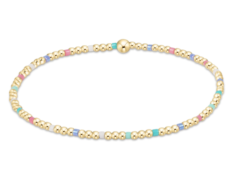 E Newton Hope Sincerity Pattern 2mm Bead Bracelet