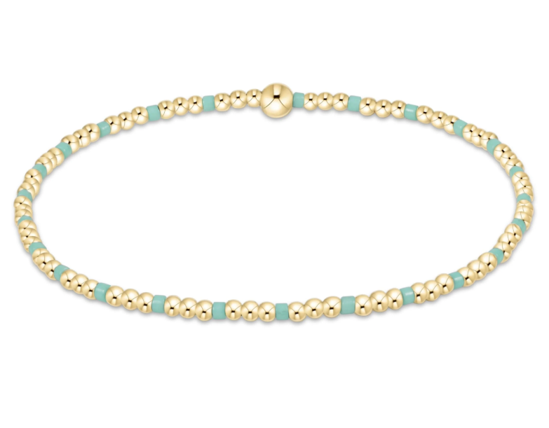 E Newton Hope Sincerity Pattern 2mm Bead Bracelet