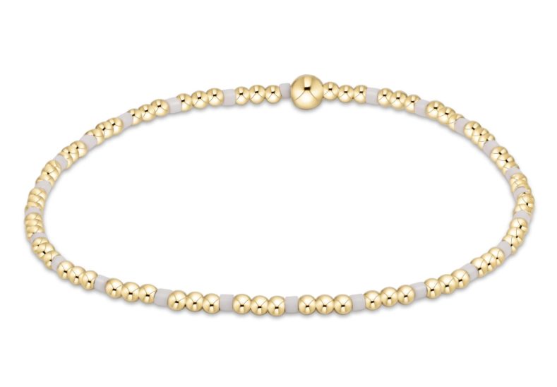 E Newton Hope Sincerity Pattern 2mm Bead Bracelet