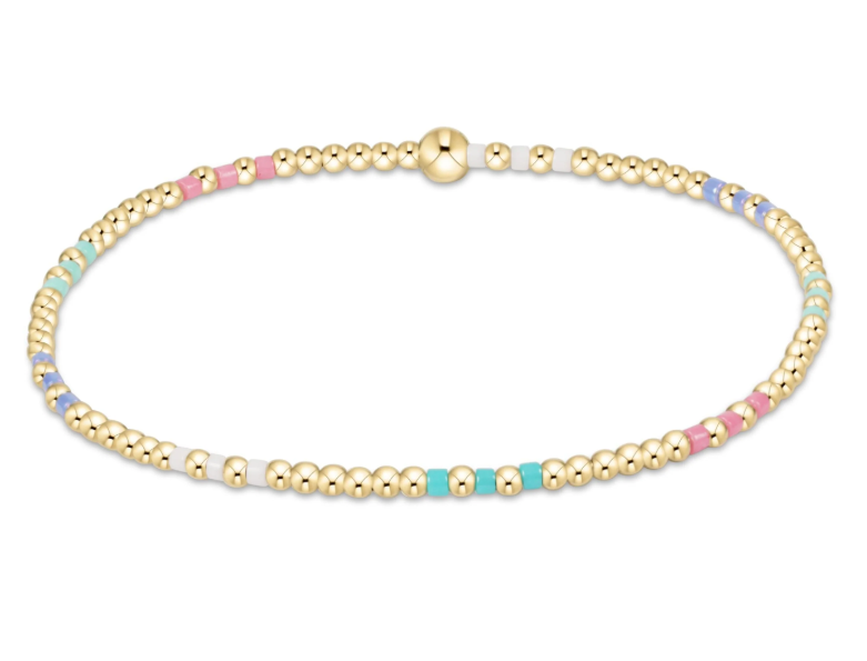 E Newton Hope Joy Pattern 2mm Bead Bracelet