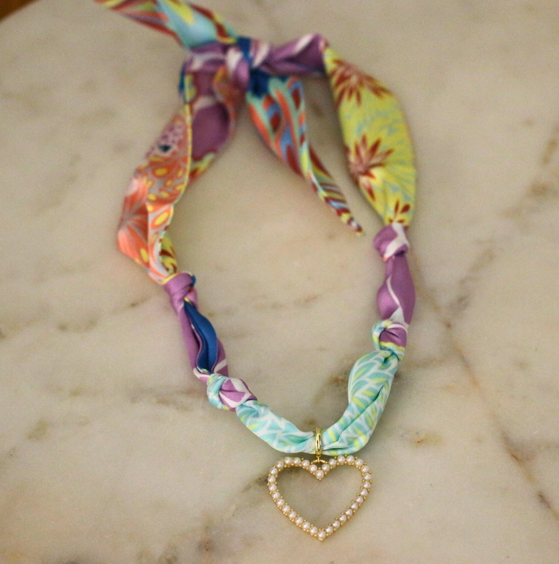 Sunset Garden Scarf Necklace