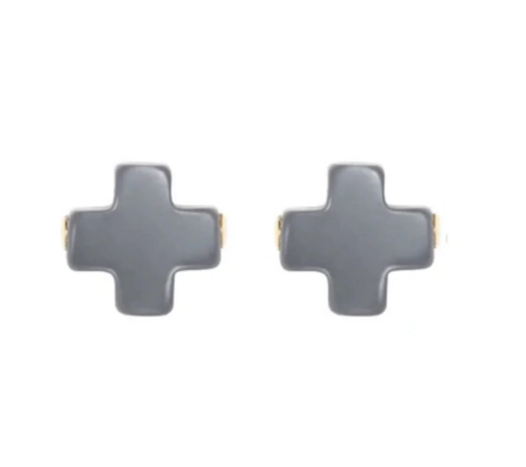 E Newton Signature Cross Studs