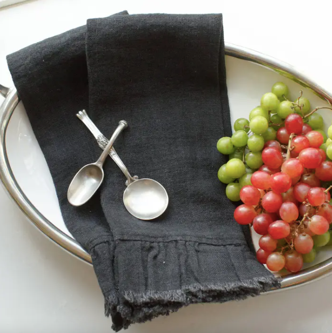 Provence Linen Towel with Ruffle