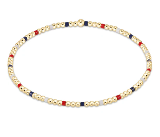 E Newton Hope Sincerity Pattern 2mm Bead Bracelet