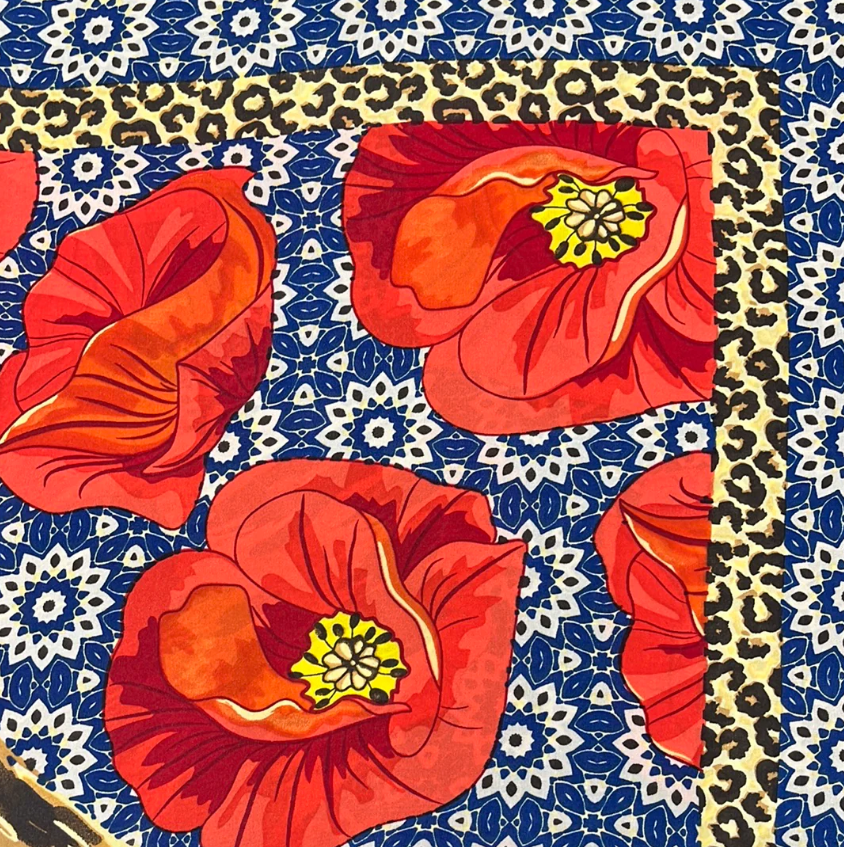 Poppy Silken Square Scarf