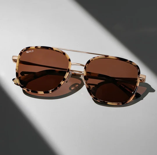 WMP Eyewear Gia Polarized Square Aviator Sunglasses