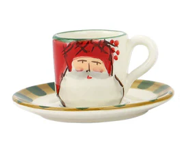 Vietri Old St. Nick Espresso Cup & Saucer