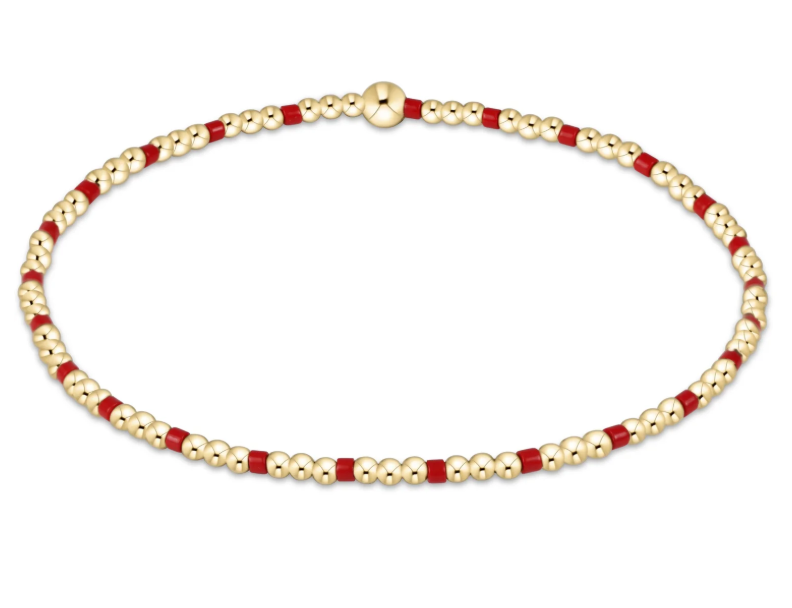 E Newton Hope Sincerity Pattern 2mm Bead Bracelet