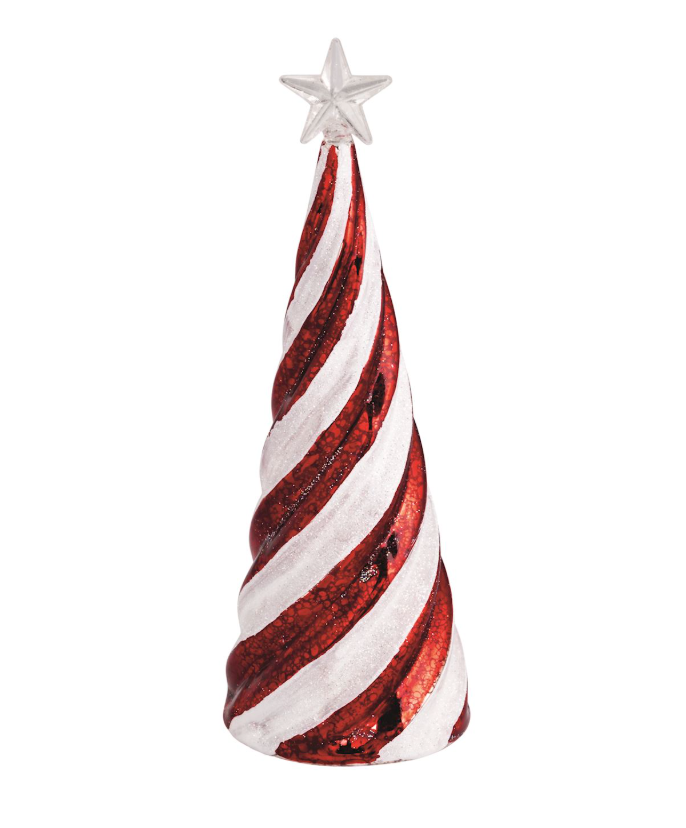 Candy Cane Glass Tree