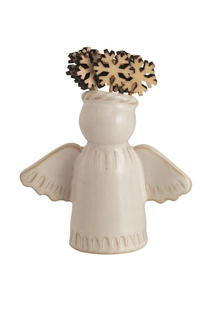 White Christmas Toothpick Holder