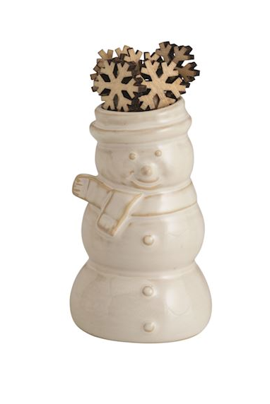 White Christmas Toothpick Holder