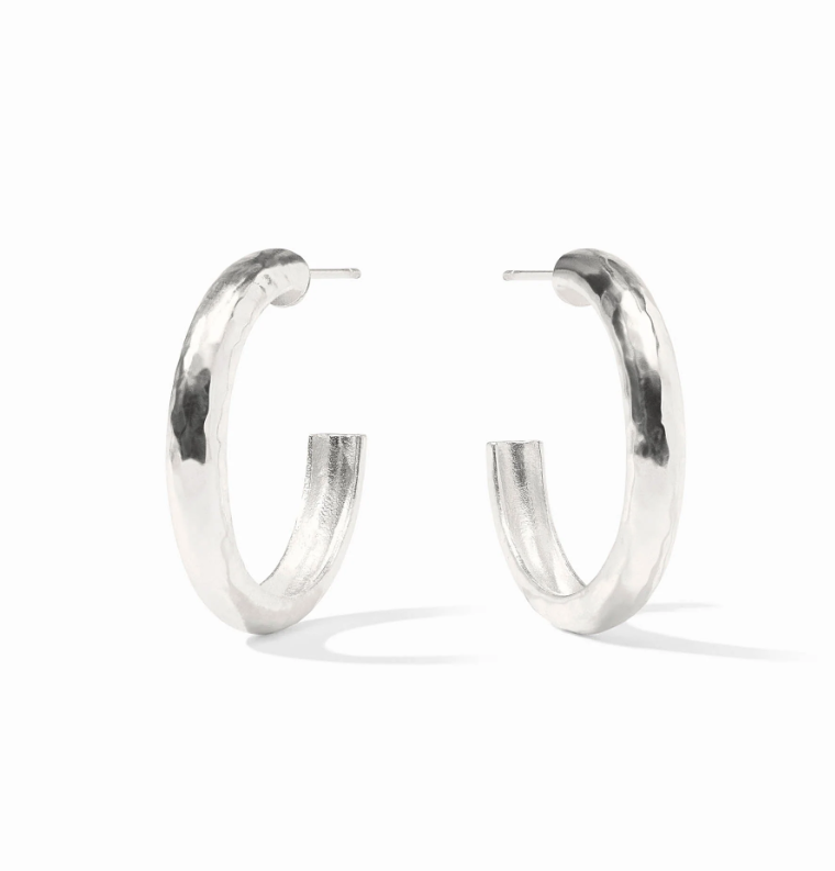 Julie Vos Havana Hoop - Silver