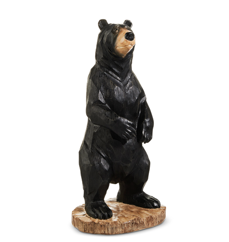 Wood Look Carved Bear