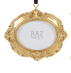 Vintage Gold Photo Frame Ornament