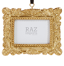 Vintage Gold Photo Frame Ornament
