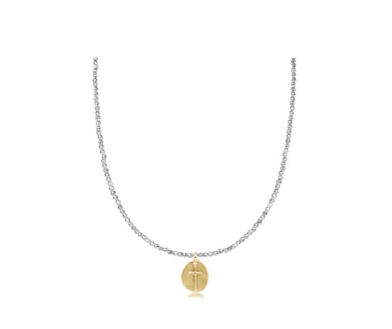 E Newton Faceted Hematite Choker - Inspire Small Charm