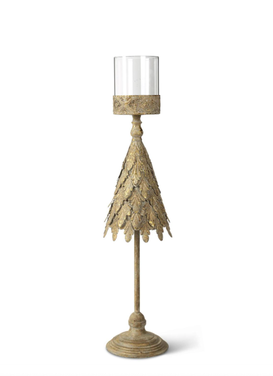 Gold Metal Tree Candleholder