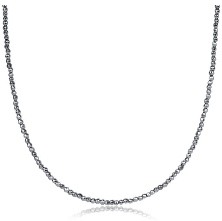 E Newton Faceted Hematite 2mm Choker