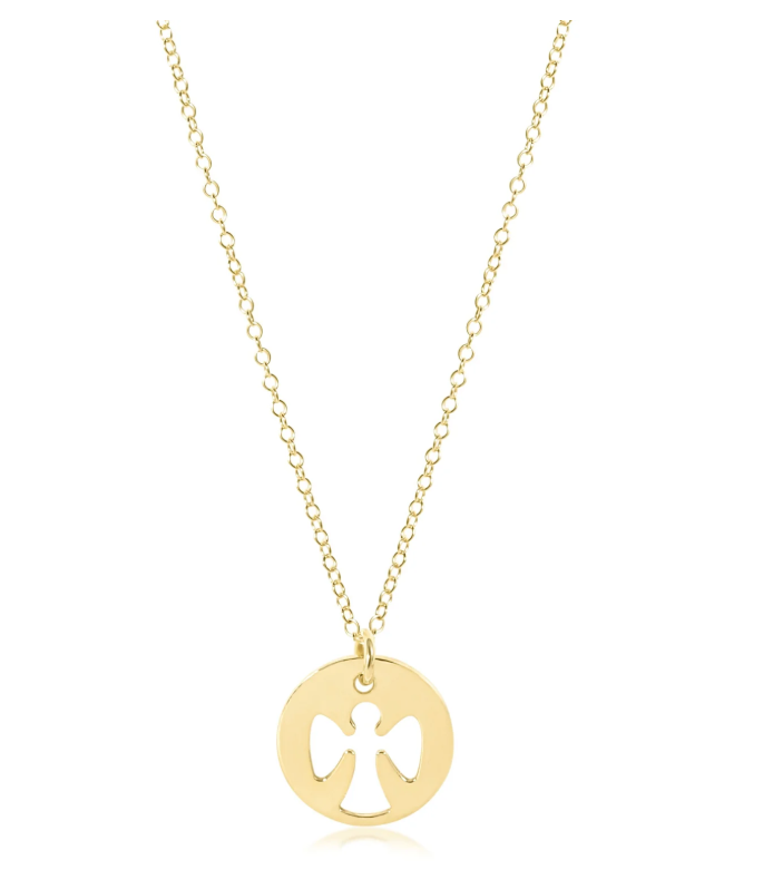 E Newton Guardian Angel Charm Necklace - Gold