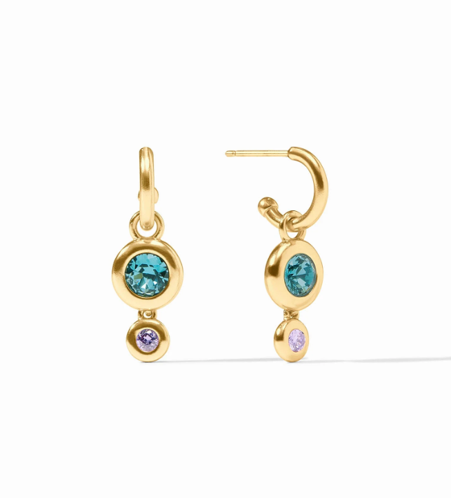 Julie Vos Trunk Show - Rainbow Duo Hoop & Charm Earring