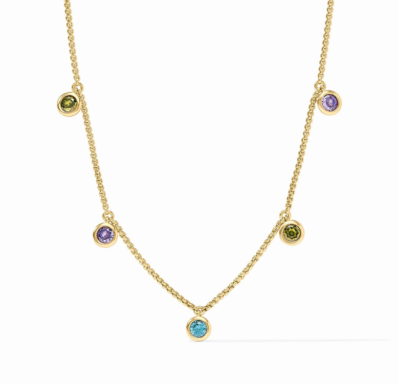 Julie Vos Rainbow Delicate Charm Necklace
