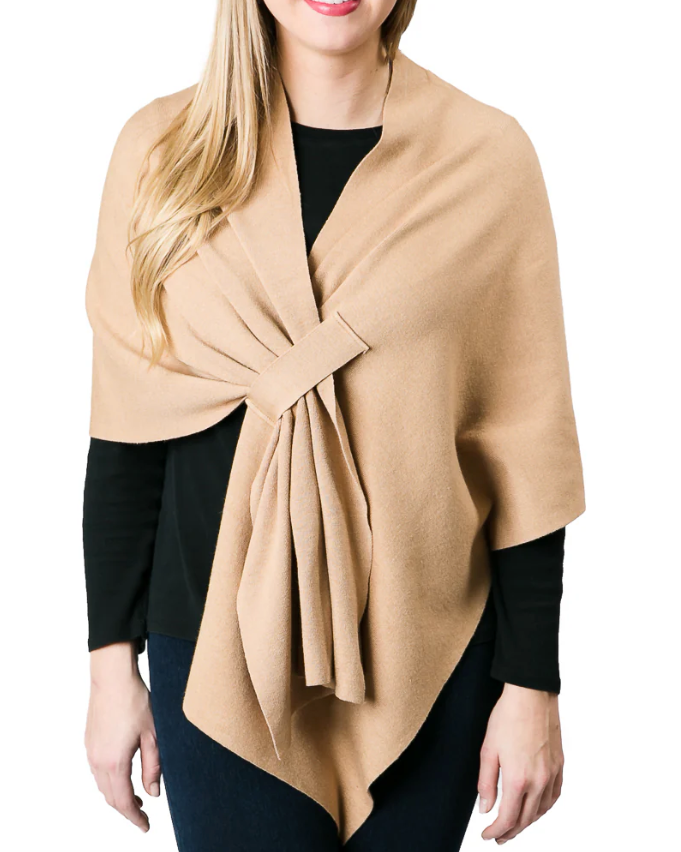 Katie Knit Keyhole Wrap