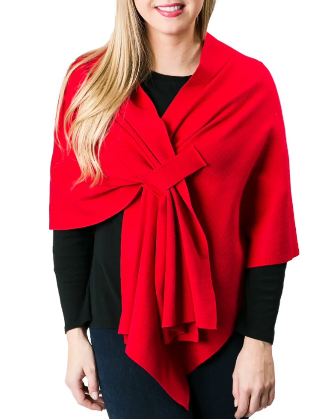 Katie Knit Keyhole Wrap