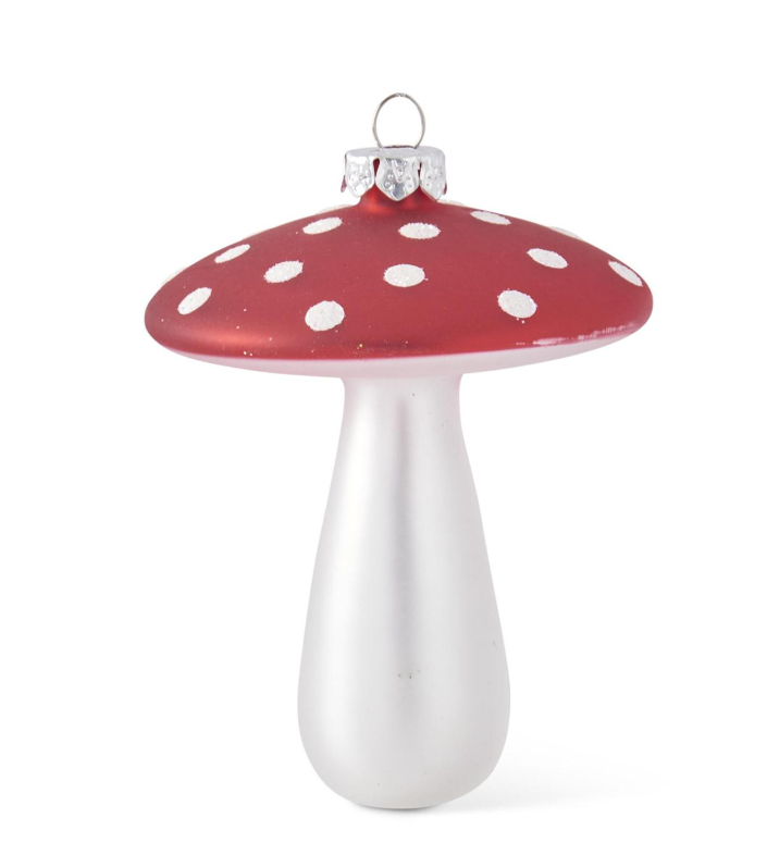 Whimsical Mushroom Glass Ornament