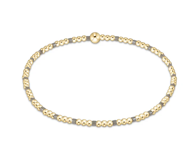 E Newton Hope Sincerity Pattern 2mm Bead Bracelet