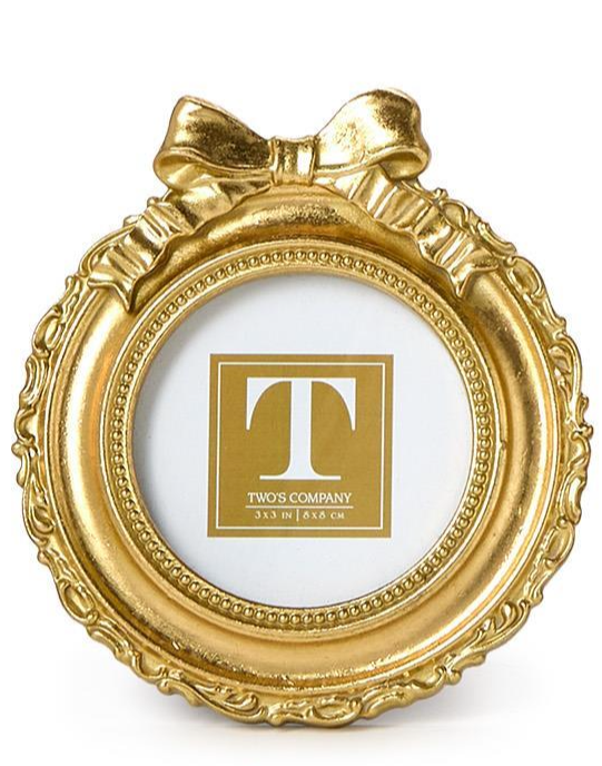 Gold Bow Mini Photo Frame