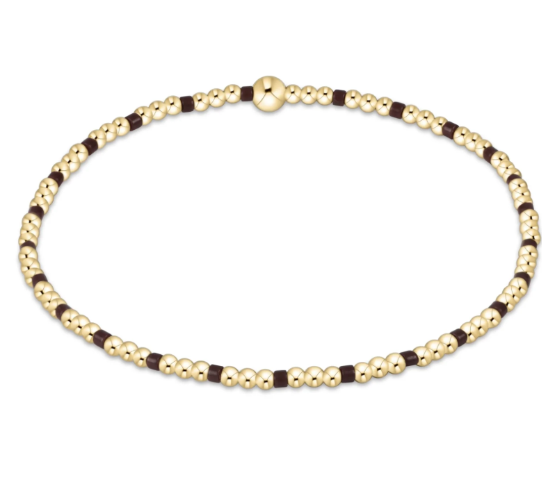 E Newton Hope Sincerity Pattern 2mm Bead Bracelet