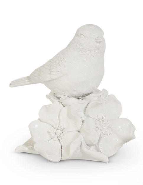 White Bird on Flower