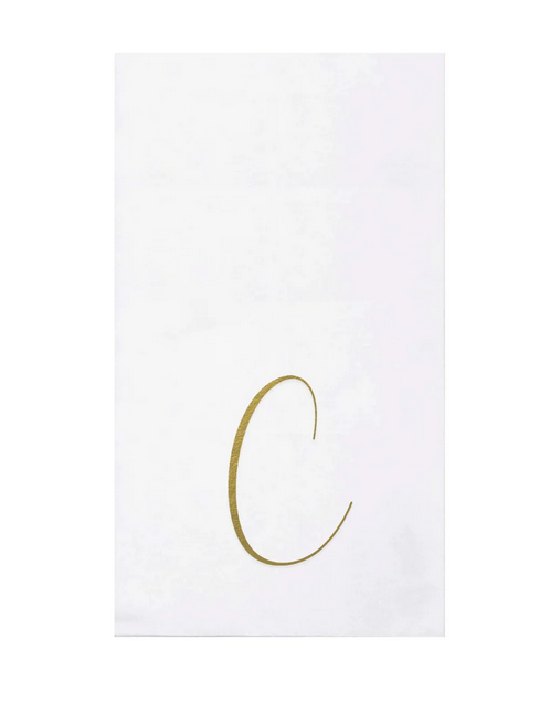 Vietri Papersoft Gold Monogram Napkins
