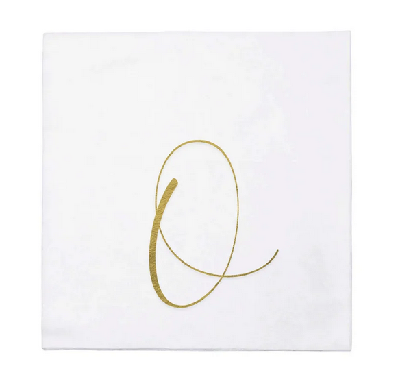 Vietri Papersoft Gold Monogram Napkins