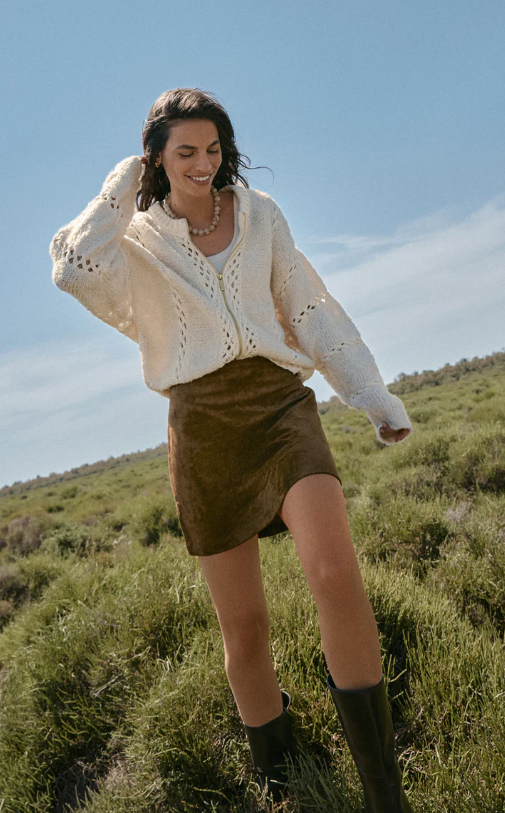 Z Supply Ciera Faux Suede Mini Skirt