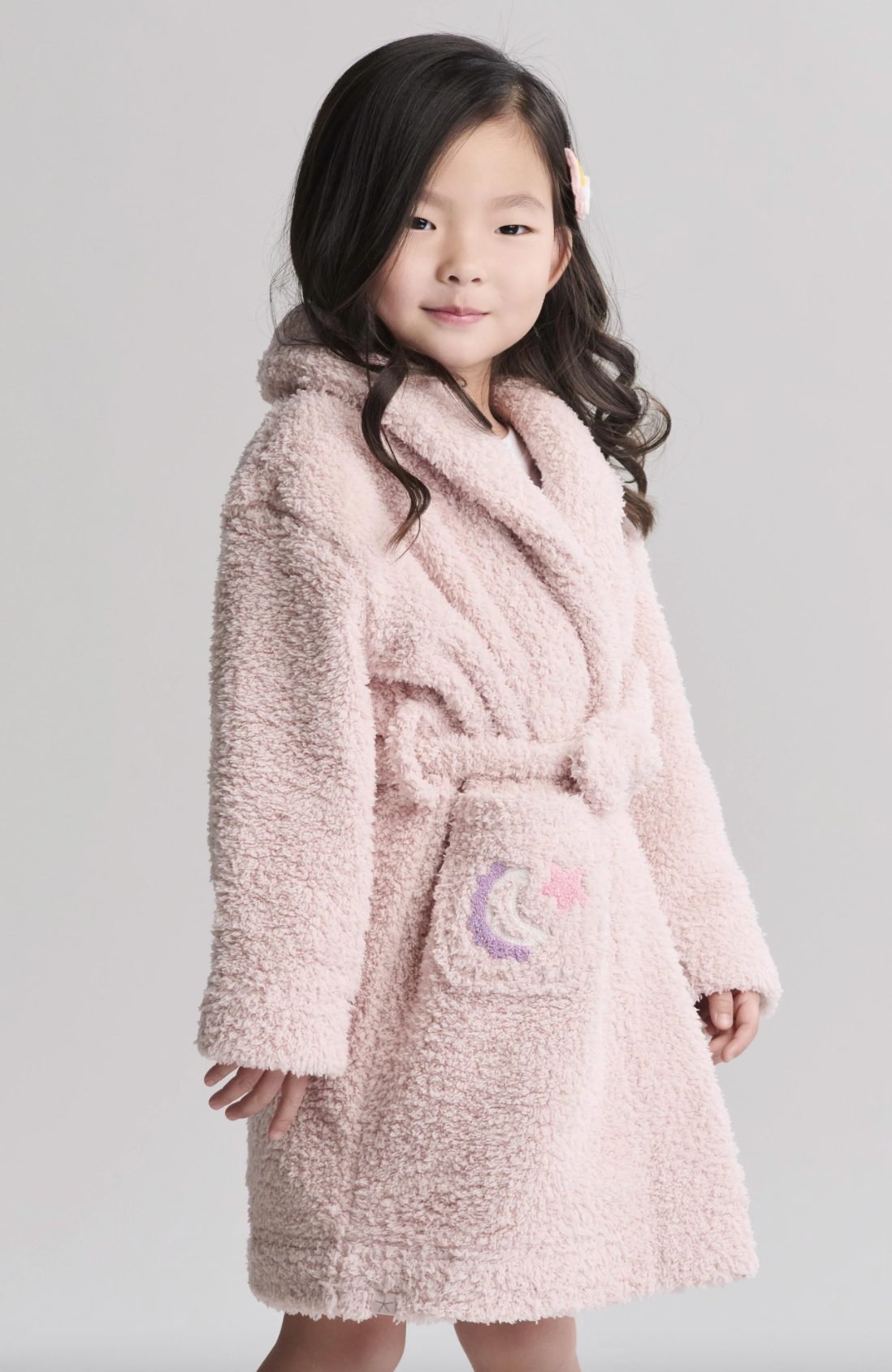 Barefoot Dreams Brushed CozyChic Toddler/Youth Embroidered Robe