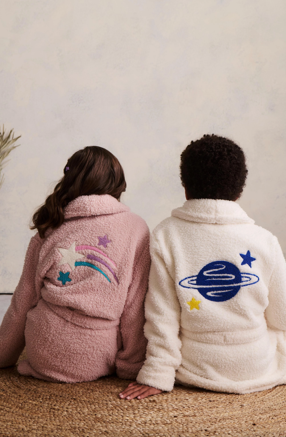 Barefoot Dreams Brushed CozyChic Toddler/Youth Embroidered Robe