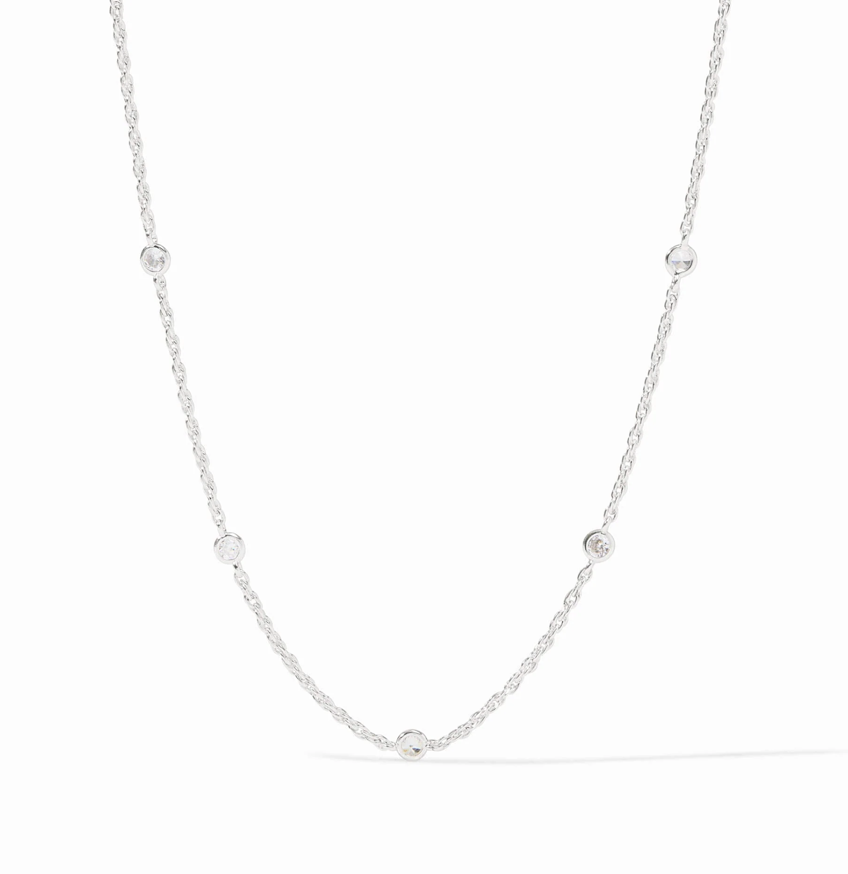 Julie Vos Celeste Delicate Station Necklace - Silver