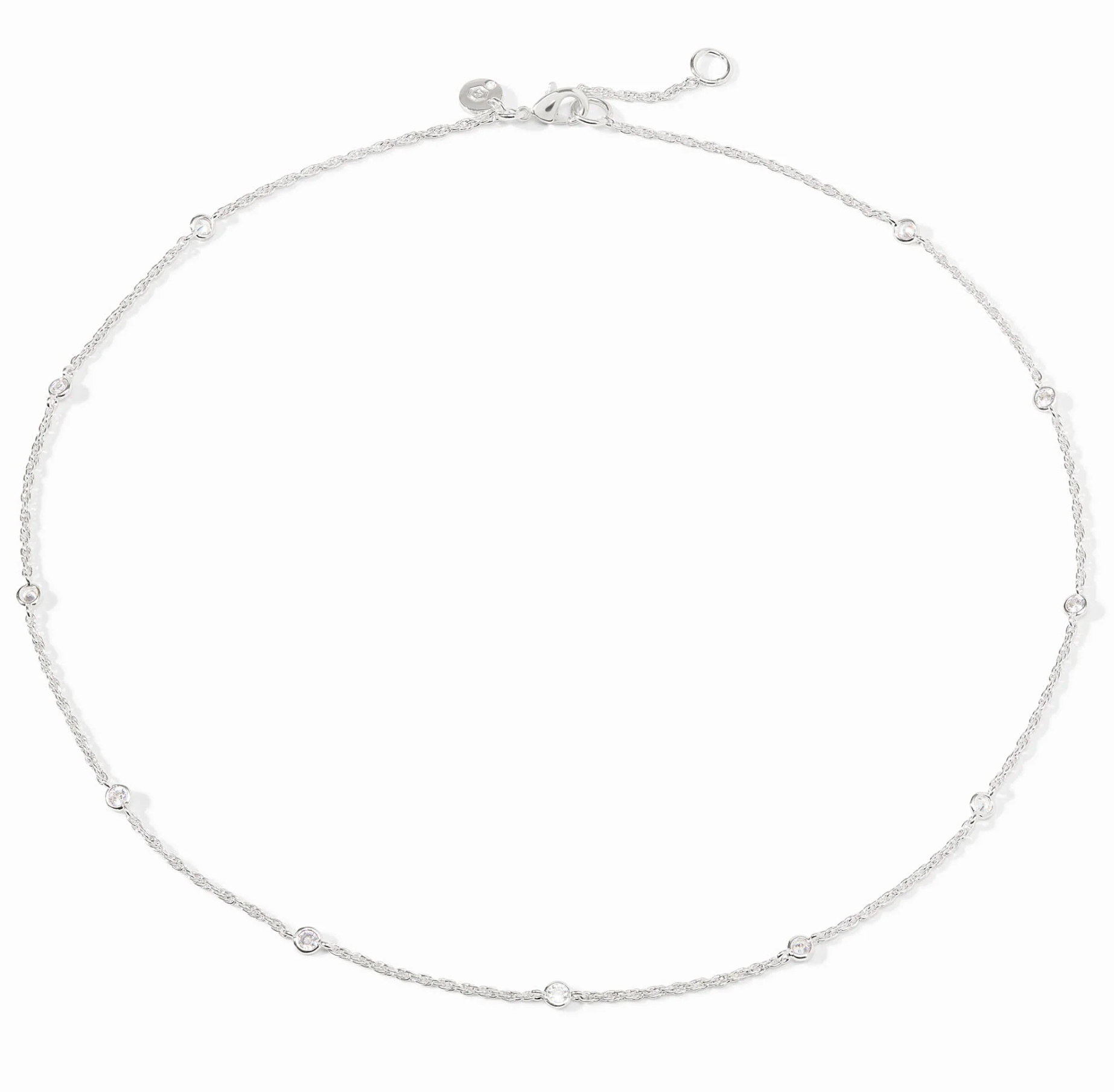 Julie Vos Celeste Delicate Station Necklace - Silver