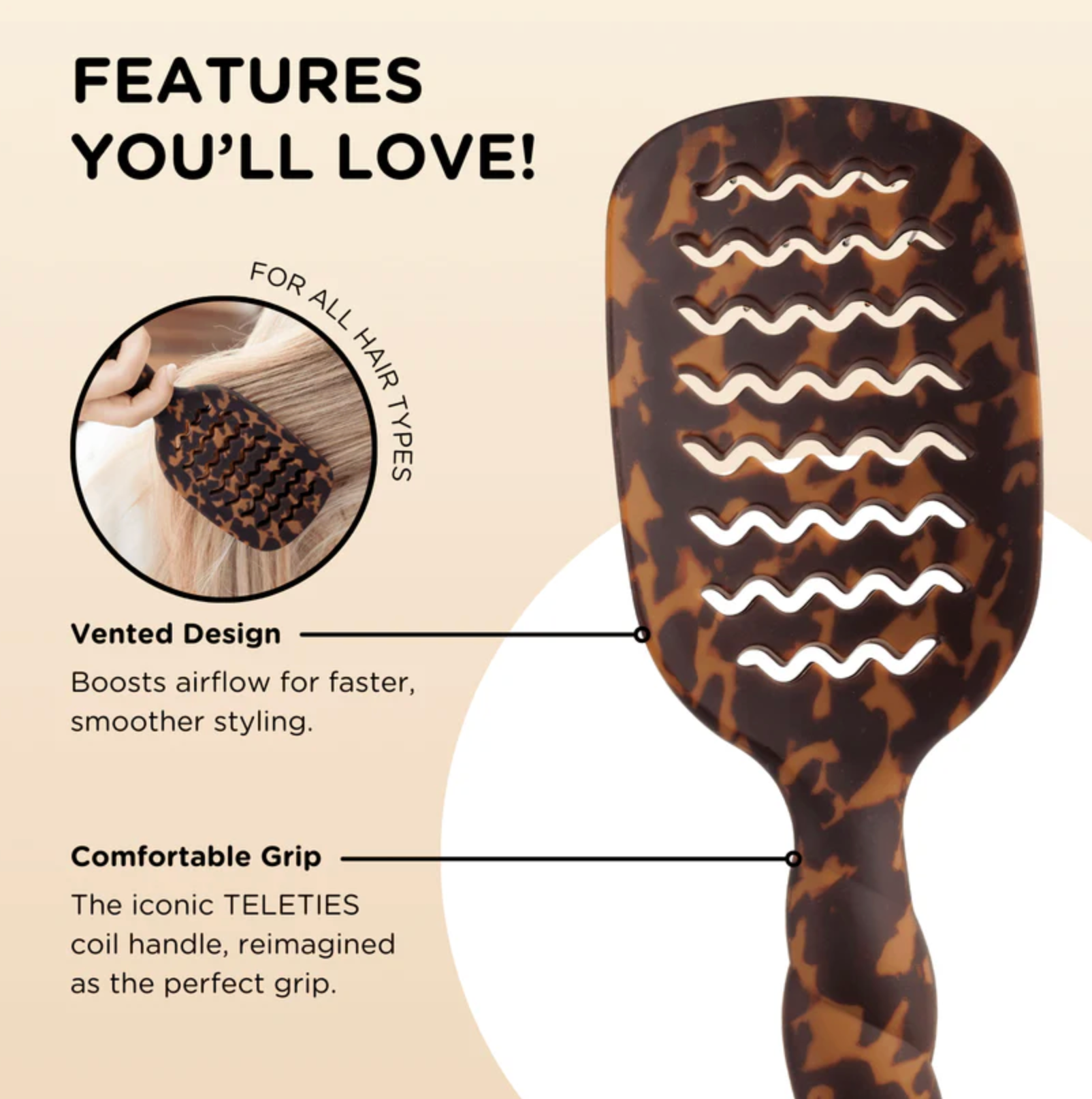 Teleties Vented Hair Brush