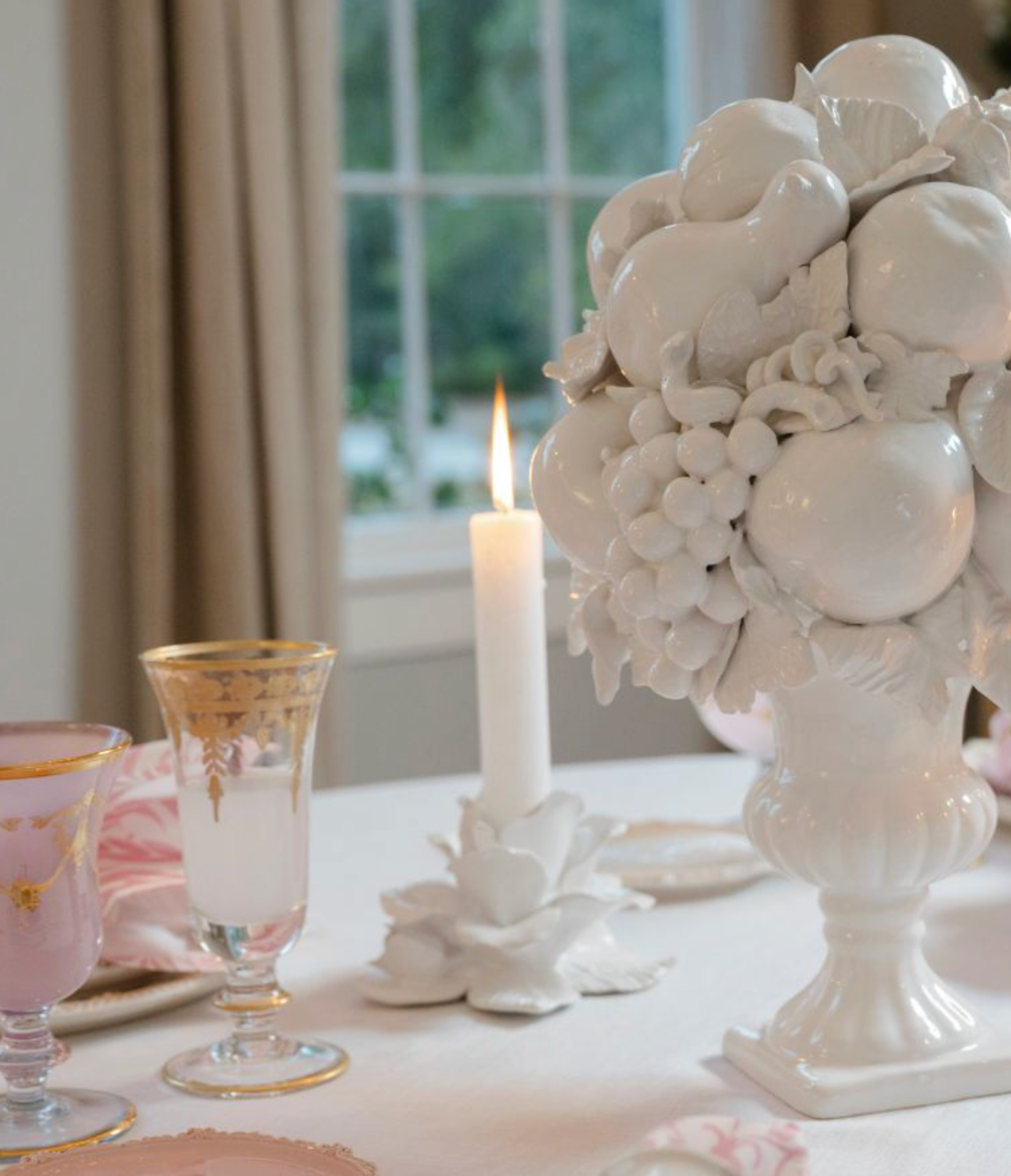 Handcrafted Rose Petal Candle Holder