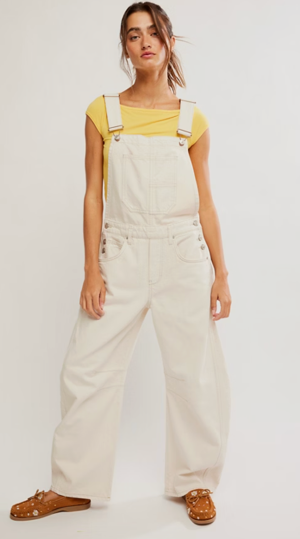 Free People Good Luck Overall - Milk