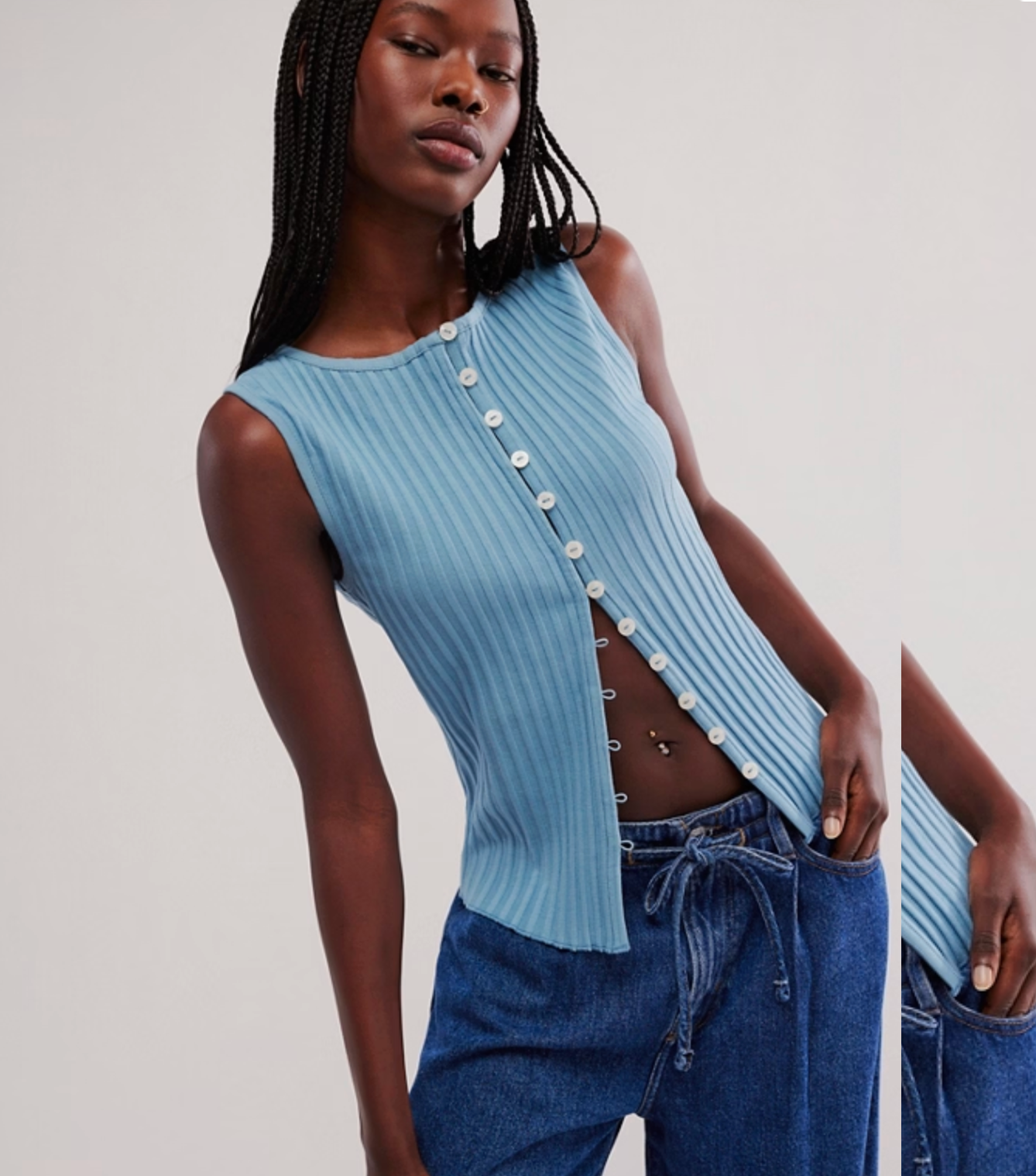 Free People Tilly Vest - Ocean View