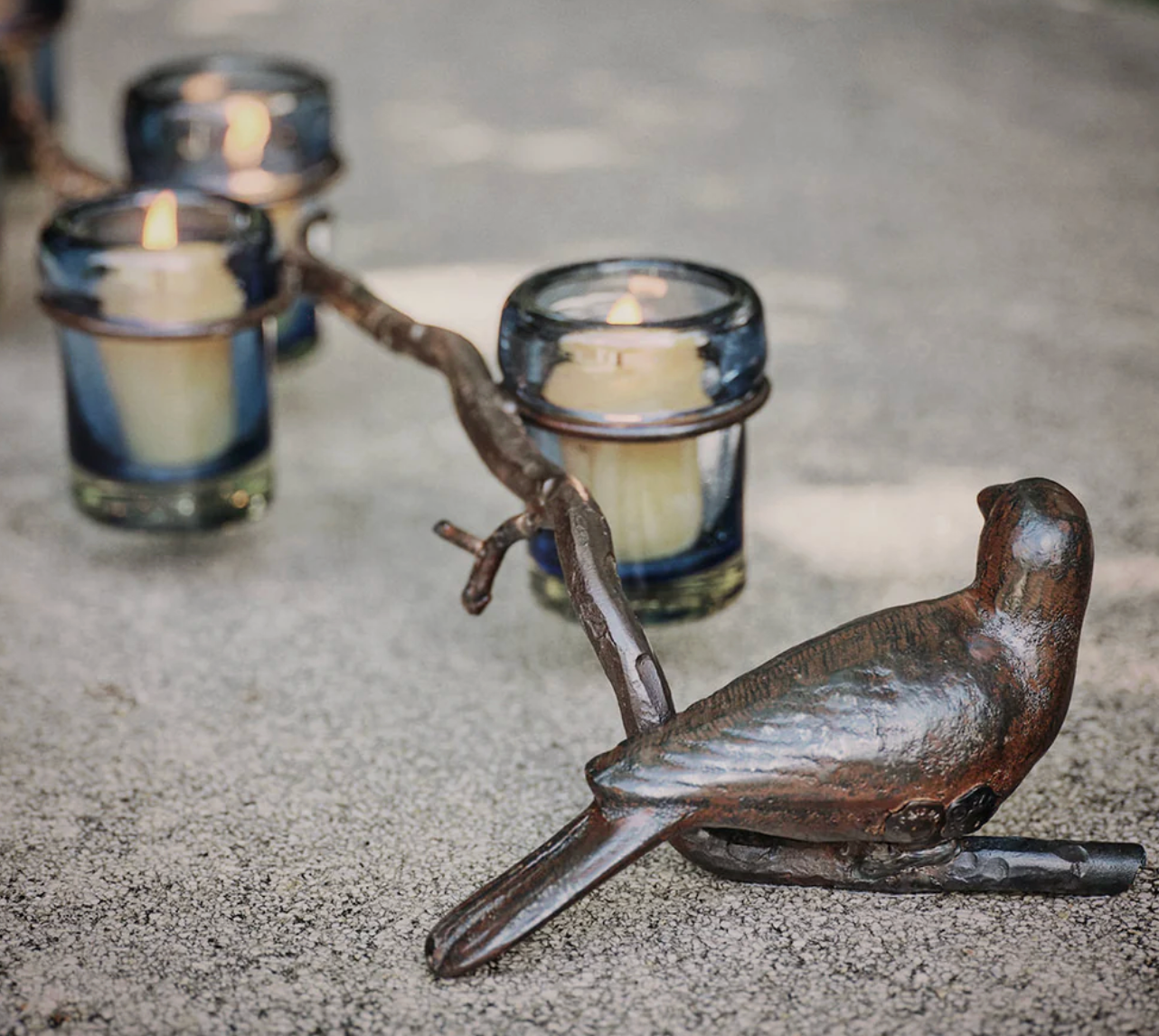 Dos Palomas Railroad w/7 Hand-Mouthblown Votives