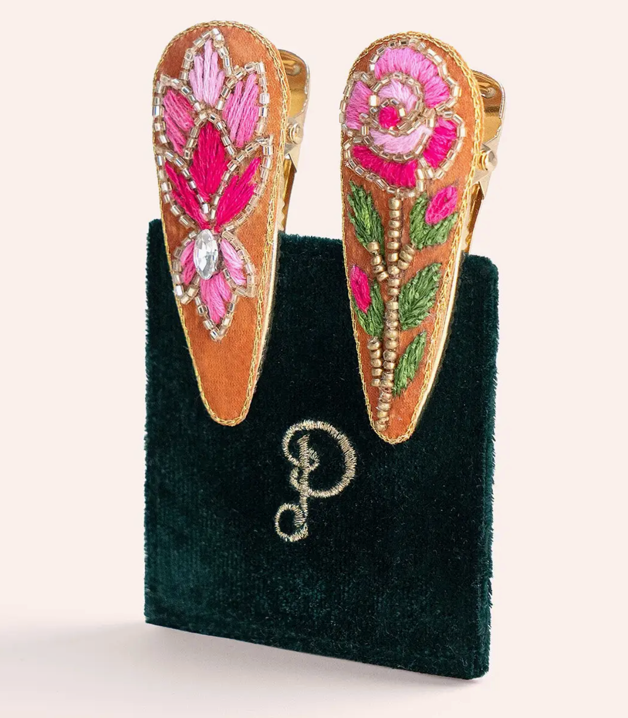 Summer Rose Hair Clips