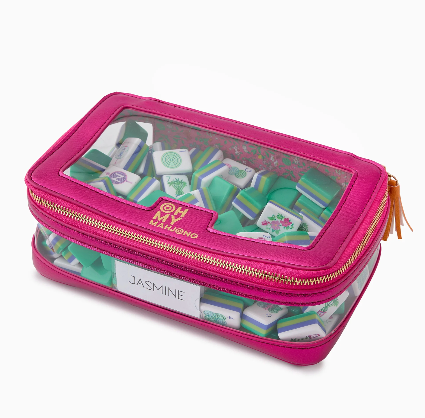 Metallic Pink Tile Storage Bag