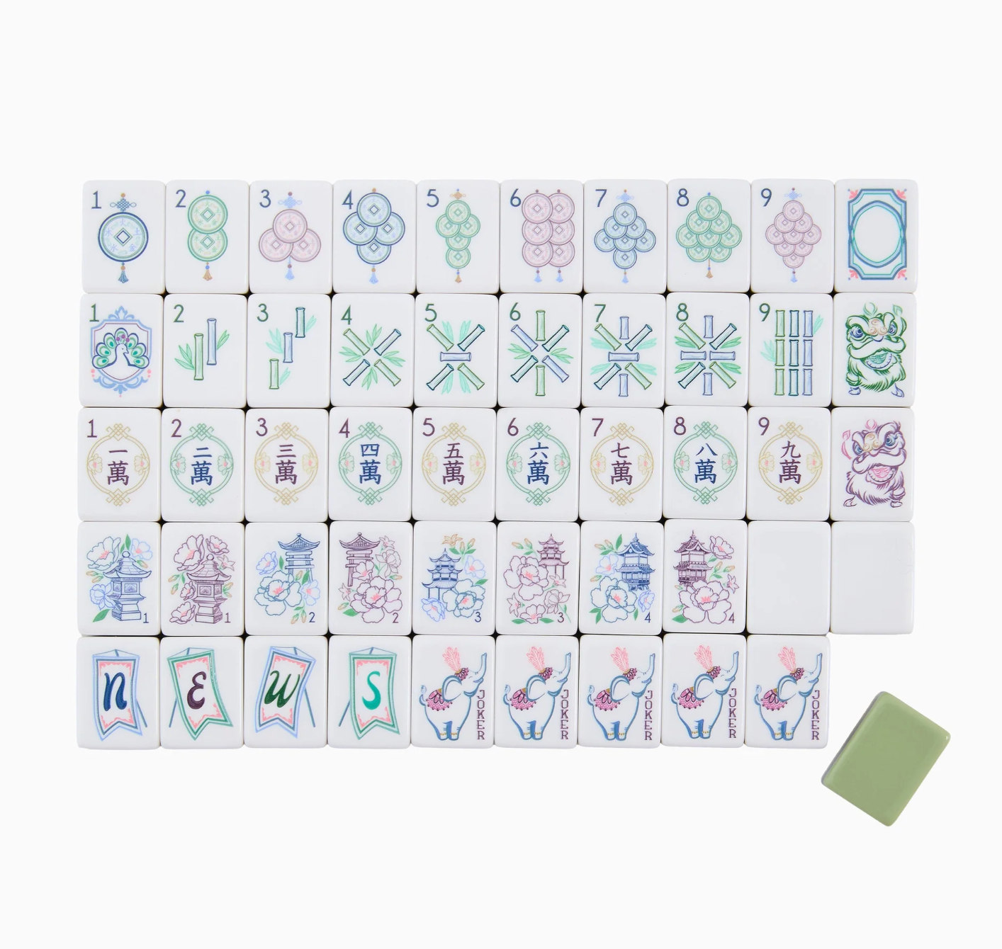 Willow Mahjong Tiles