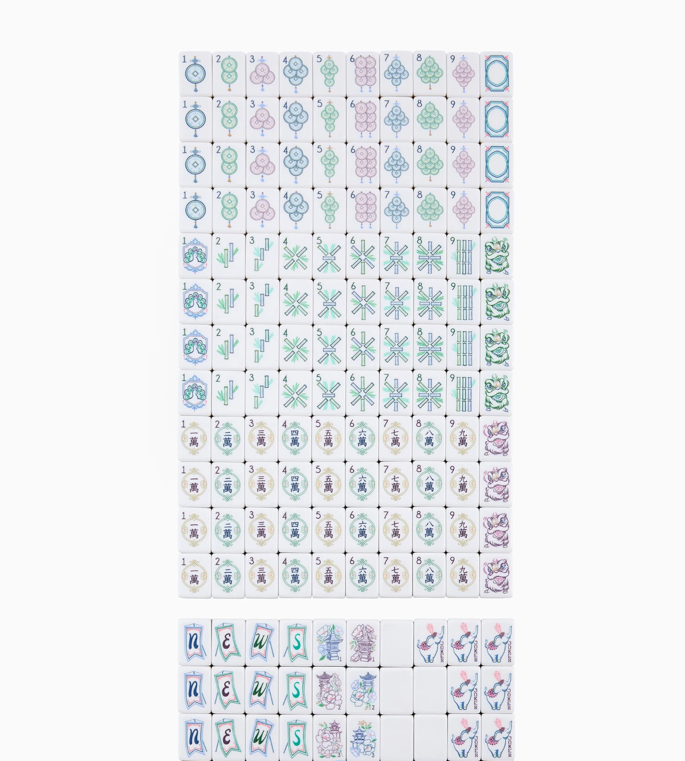 Willow Mahjong Tiles