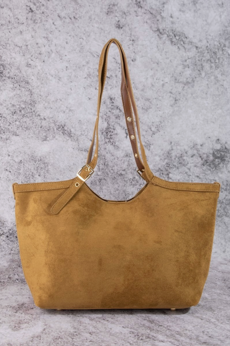 Laurel Adjustable Belt Strap Leather Tote